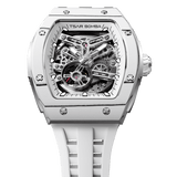 Tsar Bomba Elemental Carbon 45mm Silver Skeleton Dial Men's Watch TB8228CF-04