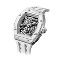 Tsar Bomba Elemental Carbon 45mm Silver Skeleton Dial Men's Watch TB8228CF-04