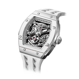 Tsar Bomba Elemental Carbon 45mm Silver Skeleton Dial Men's Watch TB8228CF-04