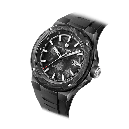 Tsar Bomba Electron Carbon-X II 45mm Black Carbon Fiber Dial Men's Watch TB8230-02