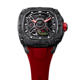 Tsar Bomba Dark Matter 5 43mm Red Skeleton Dial Men's Watch TB8605-01