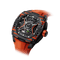 Tsar Bomba Dark Matter 5 43mm Orange Skeleton Dial Men's Watch TB8605-03