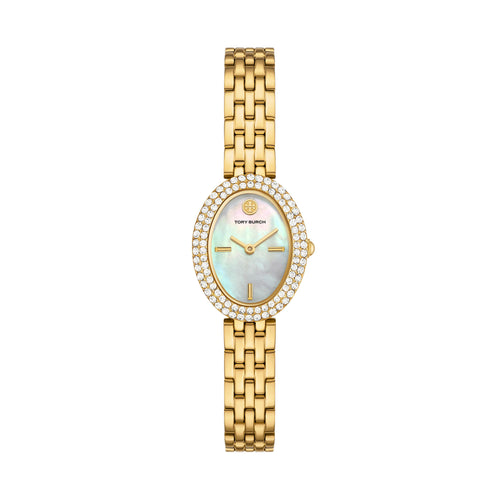 Tory Burch Oval 28mm Mother of Pearl Dial Women's Watch TBW6034