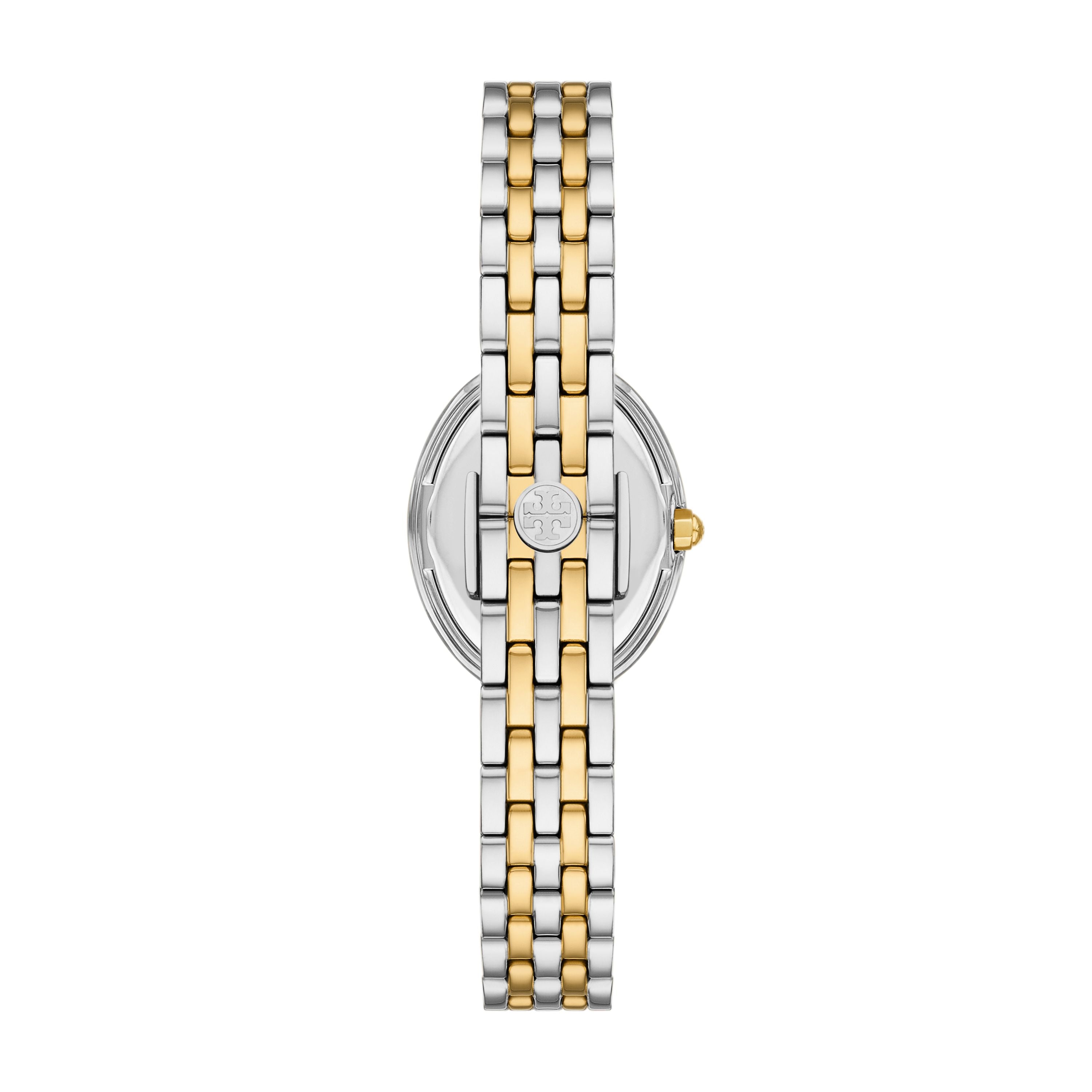 Tory Burch Oval 28mm White Mother of Pearl Dial Women's Watch TBW6037