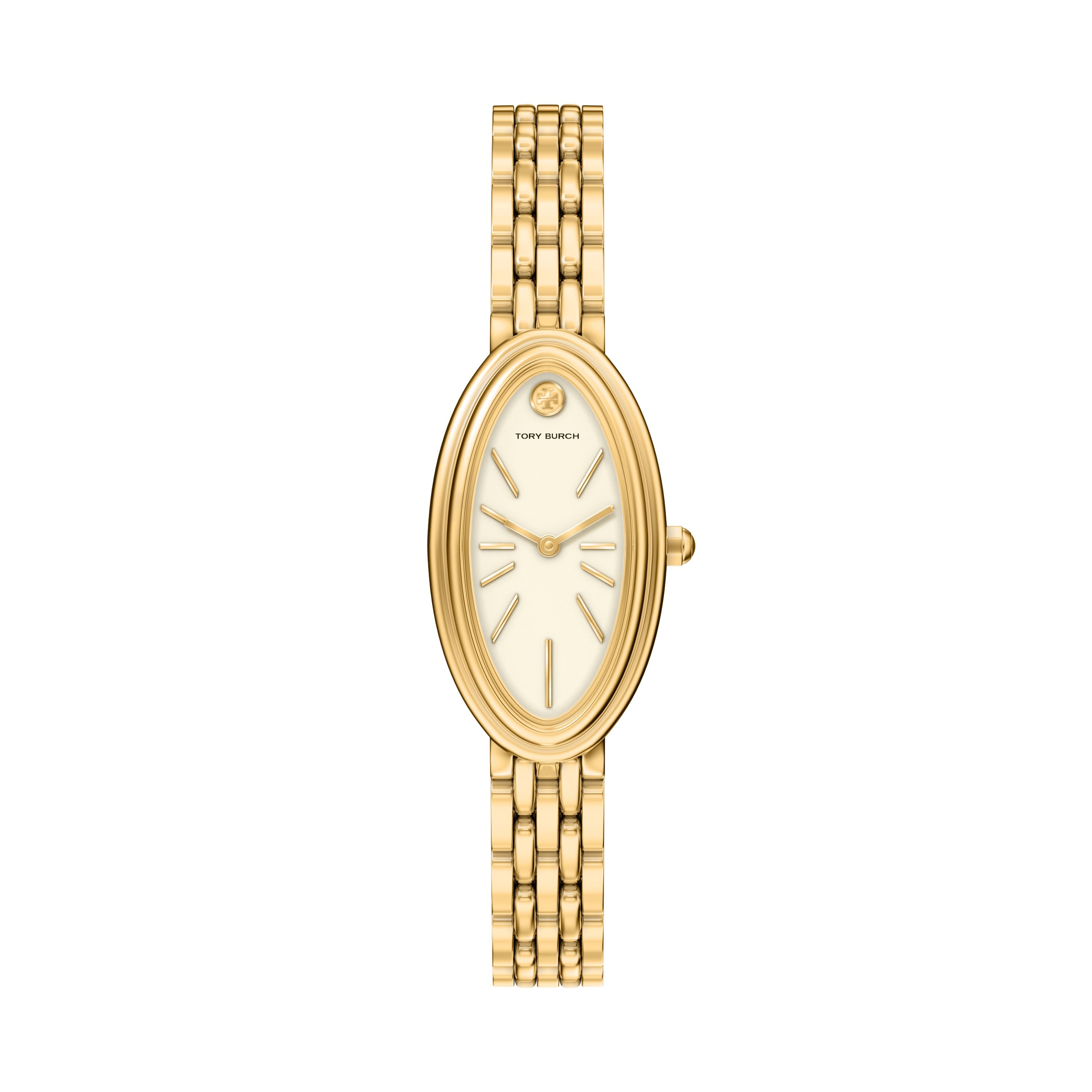 Tory Burch Elongated Oval 22mm Cream Dial Women's Watch TBW6044