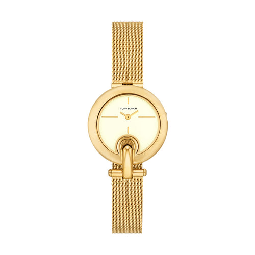 Tory Burch Pierced Small 30mm Ivory Dial Women's Watch TBW7076