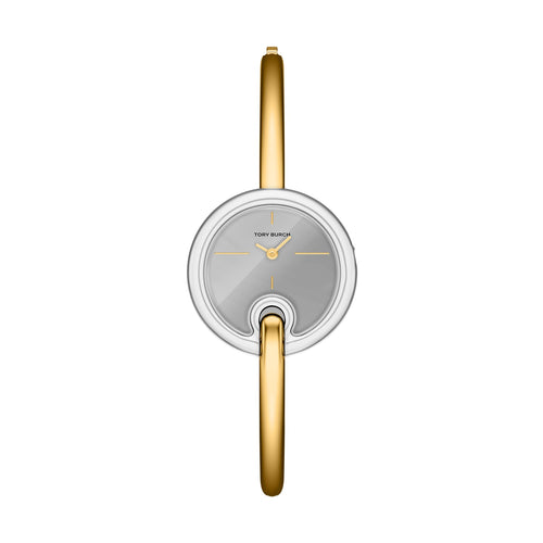 Tory Burch Pierced Small 30mm Silver Dial Women's Watch TBW7077