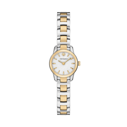 Tory Burch Miller Round Mini 22mm White Mother of Pearl Dial Women's Watch TBW9067