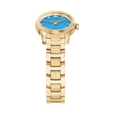 Tory Burch Miller Round Small 28mm Light Blue Dial Women's Watch TBW9069