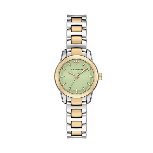 Tory Burch Miller Round Small 28mm Light Green Dial Women's Watch TBW9070