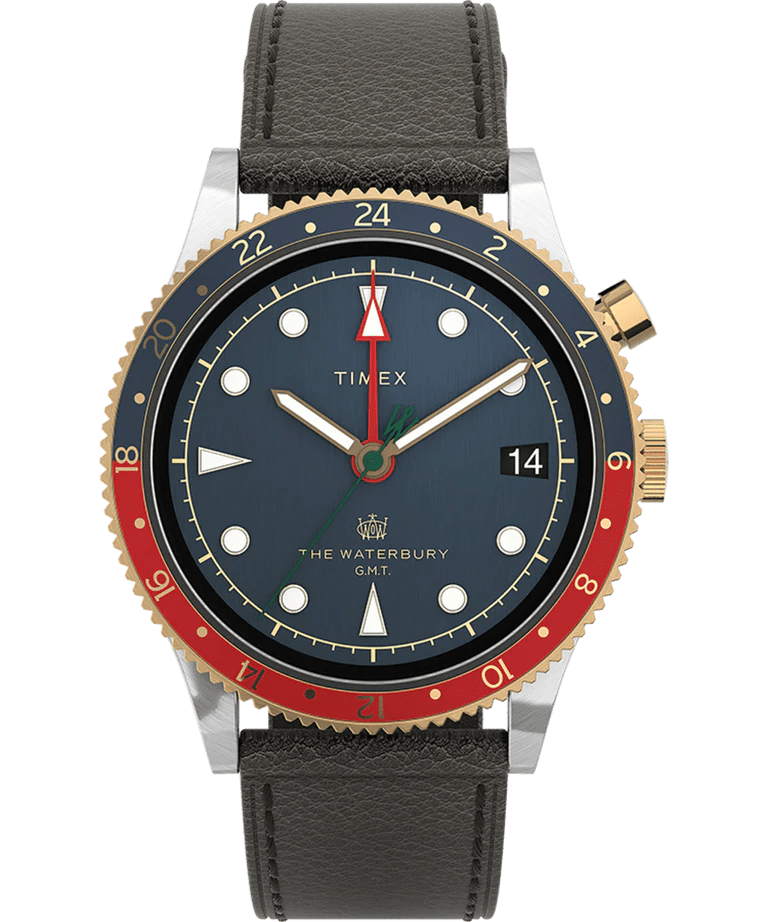 Timex Waterbury Traditional GMT 39mm Blue Dial Men's Watch TW2U90500