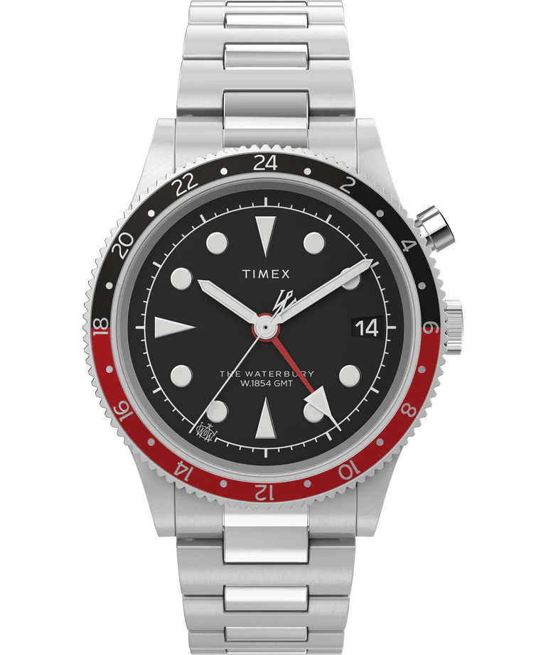 Timex Waterbury Traditional GMT 39mm Steel Men's Watch TW2W22700