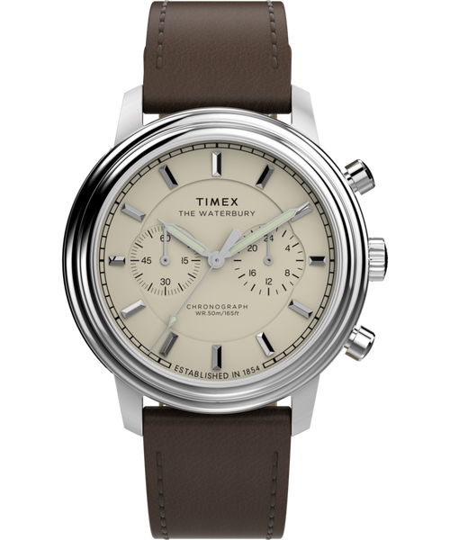 Timex Waterbury Metropolitan 41mm Cream Dial Men's Watch TW2Y23500