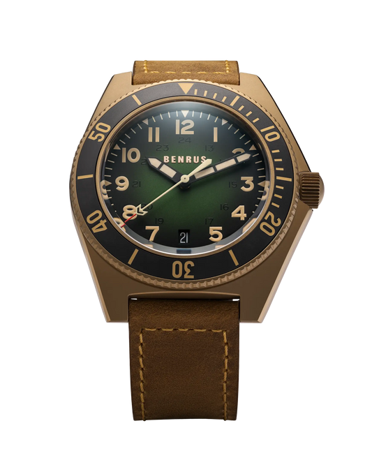 Benrus TYPE 2 UJ 41.5mm Green Dial Men's Watch T2CI-BR-G-415-01