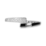 Bronzallure Rigid White Contrarié Bracelet with Cubic Zirconia Pavé WSBZ01441W.W