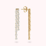 Bronzallure Golden Double Tennis Earrings with Cubic Zirconia WSBZ01589Y.Y