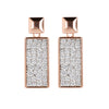 Bronzallure Rectangular Drop Earrings with Cubic Zirconia Pavé WSBZ01600.W