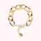 Bronzallure Golden Elongated Curb Chain Bracelet WSBZ01940Y.Y