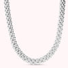 Bronzallure White Maxi Korean Chain Collar Necklace WSBZ02207W.WG