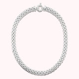 Bronzallure White Maxi Korean Chain Collar Necklace WSBZ02207W.WG
