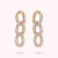 Bronzallure Golden Curb Chain Drop Earrings with Cubic Zirconia Pavé WSBZ02271Y.WR