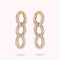 Bronzallure Golden Curb Chain Drop Earrings with Cubic Zirconia Pavé WSBZ02271Y.WR