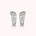 Bronzallure Golden Graduated Stud Earrings with Cubic Zirconia Pavé WSBZ02480Y.WR