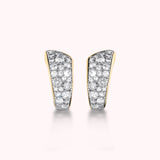 Bronzallure Golden Graduated Stud Earrings with Cubic Zirconia Pavé WSBZ02480Y.WR