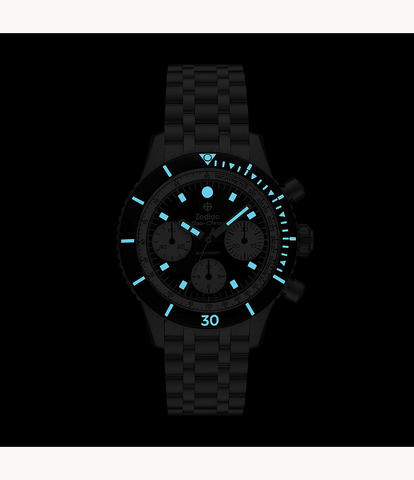Zodiac Sea-Chron 42mm Black-White Automatic Men's Watch ZO3604