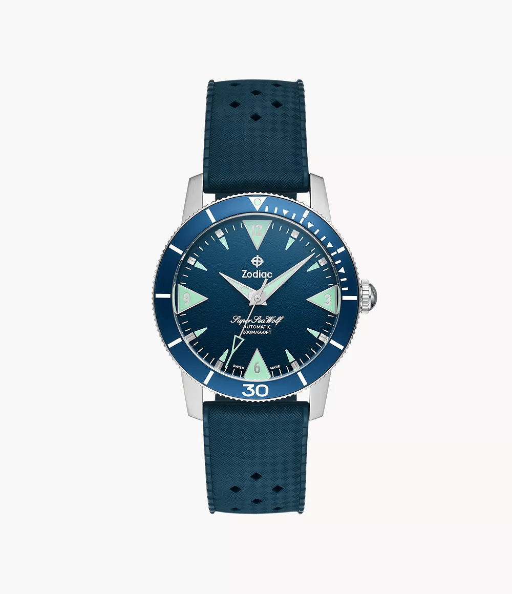 Zodiac Super Sea Wolf Skin Diver Blue Automatic Men's Watch ZO9217