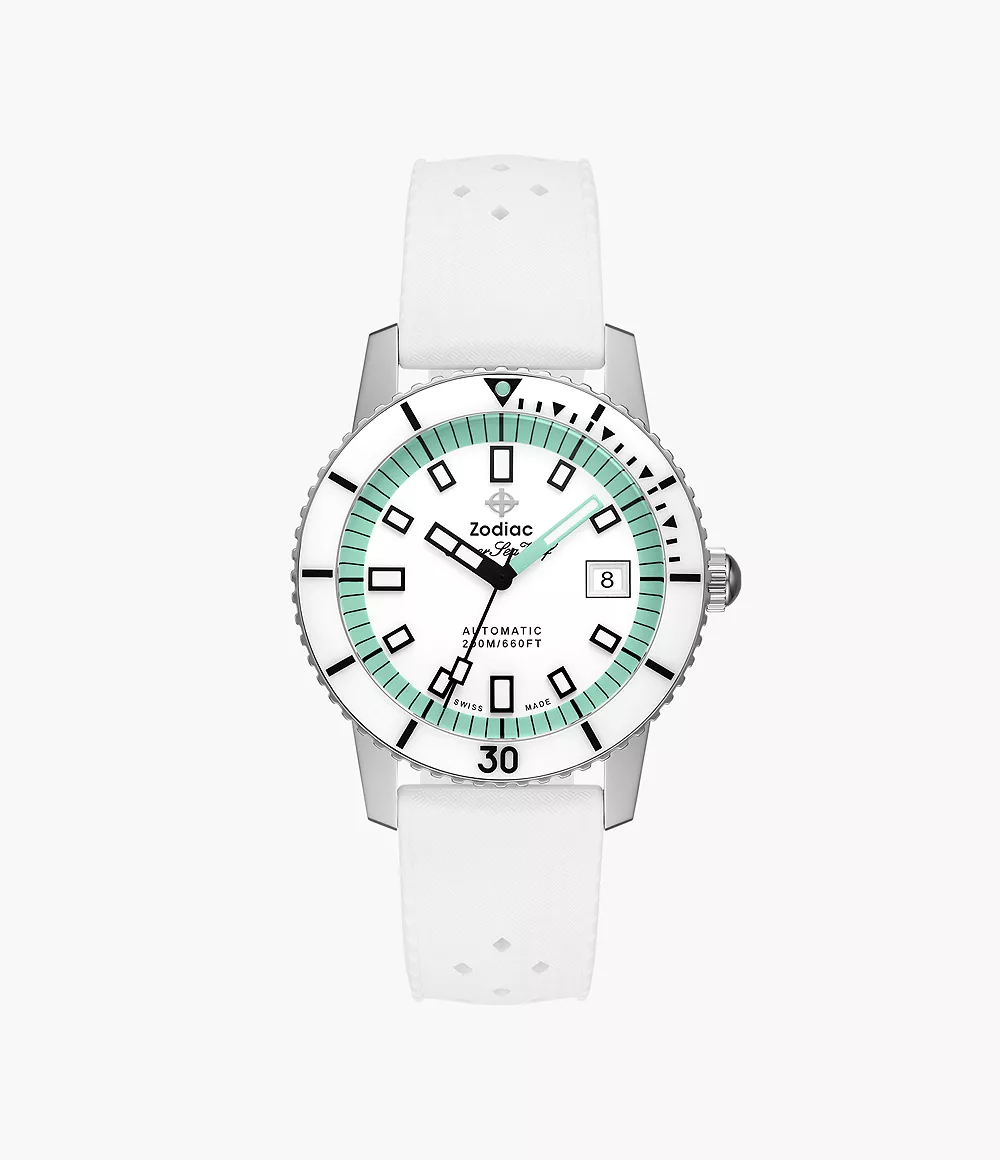 Zodiac Super Sea Wolf Compression White-Green Men's Watch ZO9309