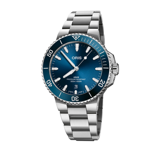 Oris Aquis Date 41.5mm Blue Dial Steel Men's Watch 01 733 7787 4135-07 8 22 04PEB