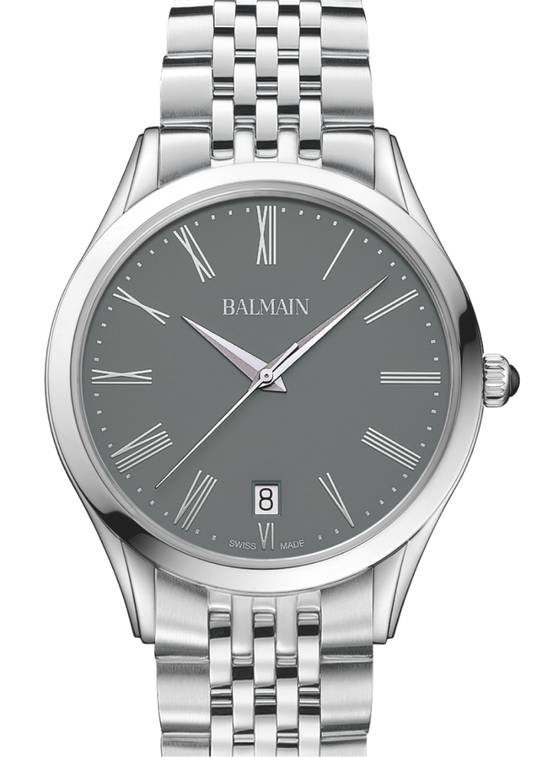 Balmain Classic R 41mm Grey Dial Men's Watch B41013161U
