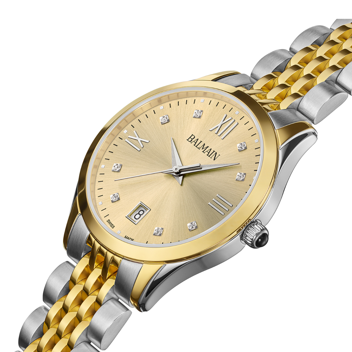 Balmain Classic R 34mm Yellow Dial Women's Watch B43123125U