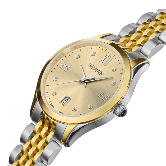 Balmain Classic R 34mm Yellow Dial Women's Watch B43123125U