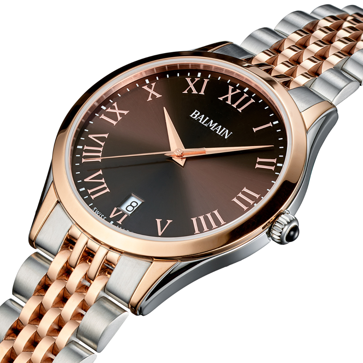 Balmain Classic R 41mm Brown Dial Men's Watch B41083152U