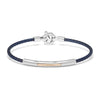 Baraka 18K rose gold and stainless steel cable diamond bracelet BR312101ROAC
