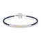 Baraka 18K rose gold and stainless steel cable diamond bracelet BR312101ROAC