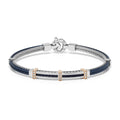 Baraka Men's 18K Rose Gold & Steel Cable Bracelet with White Diamonds