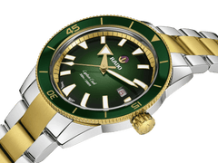 RADO Captain Cook Automatic 42mm Yellow Gold-Green Men's Watch R32138303