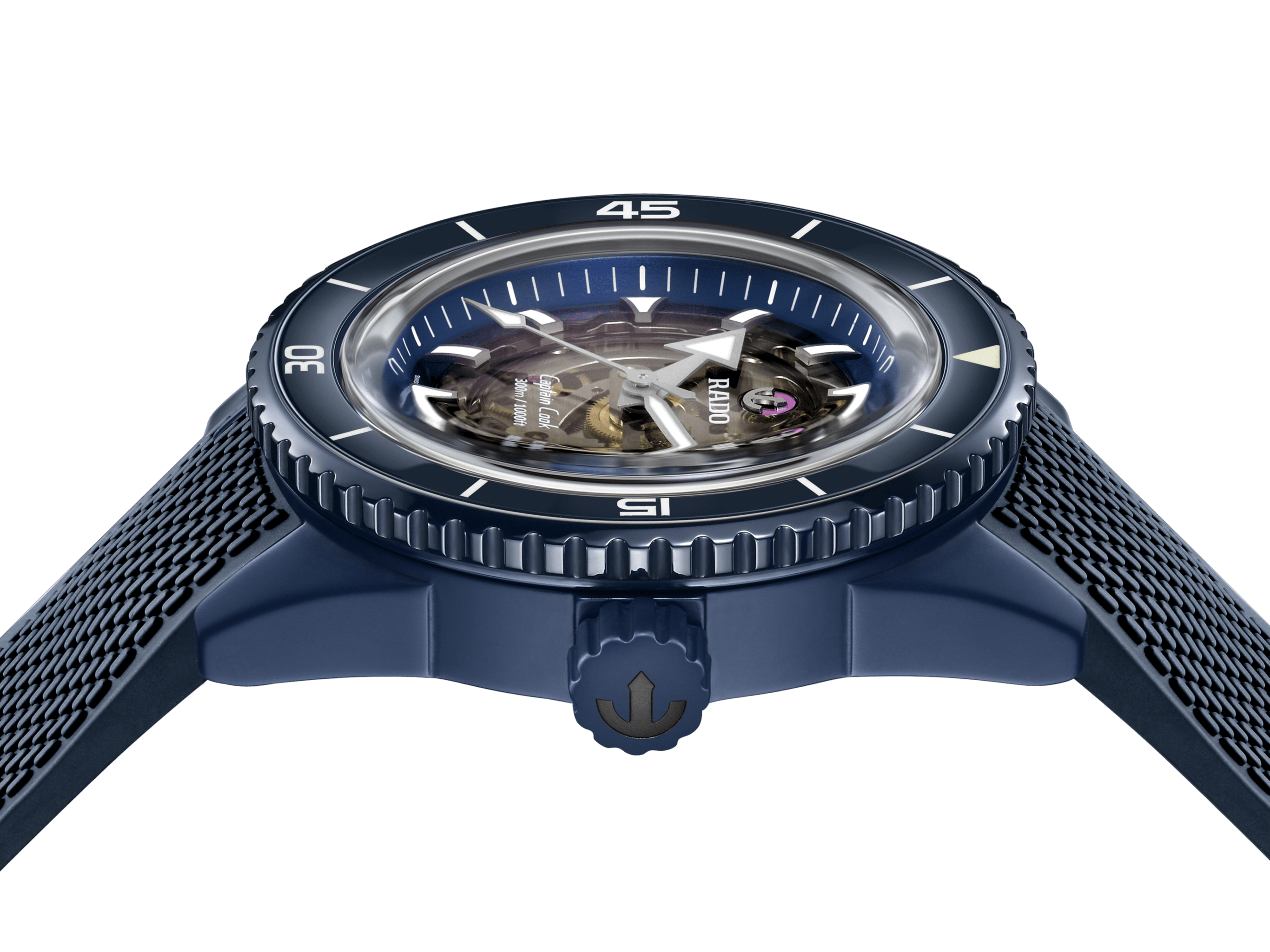 RADO Captain Cook Matte Navy Blue High-Tech Ceramic 43mm Men's Watch R32153209