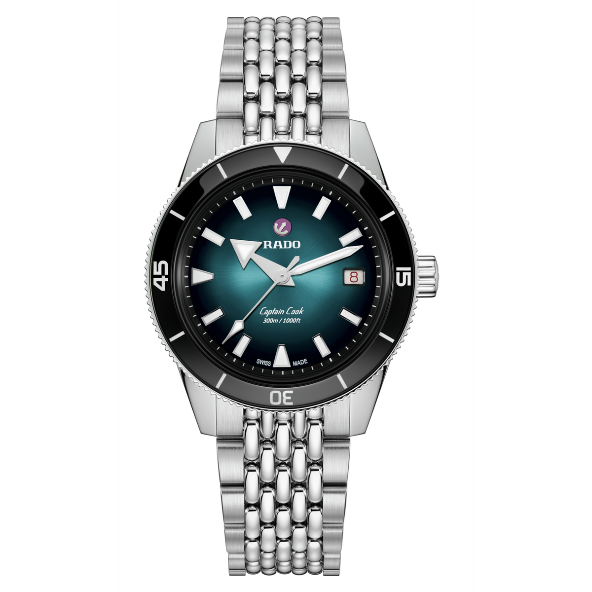 RADO Captain Cook Automatic 39mm Turquoise Dial Men's Watch R32223213