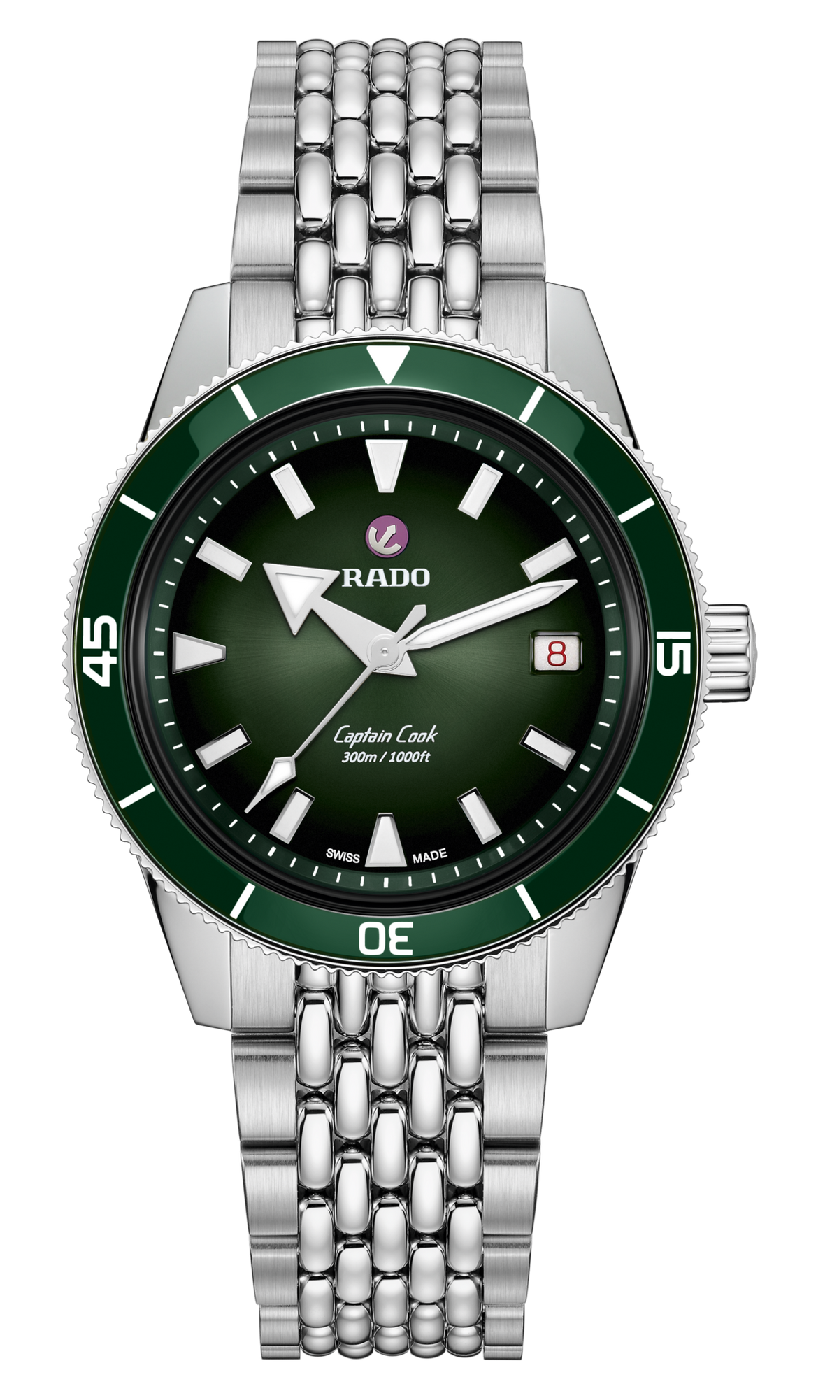 Rado Captain Cook Automatic 39mm Green Dial Men's Watch R32223313