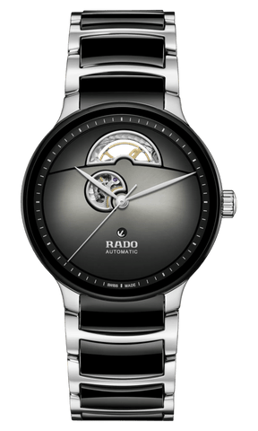 RADO Centrix Automatic Open Heart 39.5mm Black-Silver Men's Watch R30012152