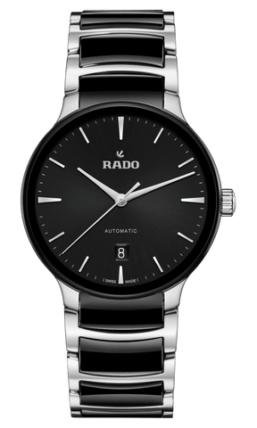 RADO Centrix Diamonds Silver-Black Ceramic 39.5mm Men's Watch R30018152