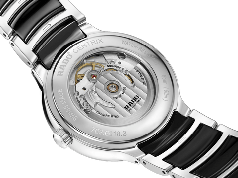 RADO Centrix Diamonds Silver-Black Ceramic 39.5mm Men's Watch R30018712