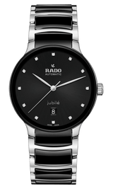 RADO Centrix Diamonds Silver-Black Ceramic 39.5mm Men's Watch R30018742