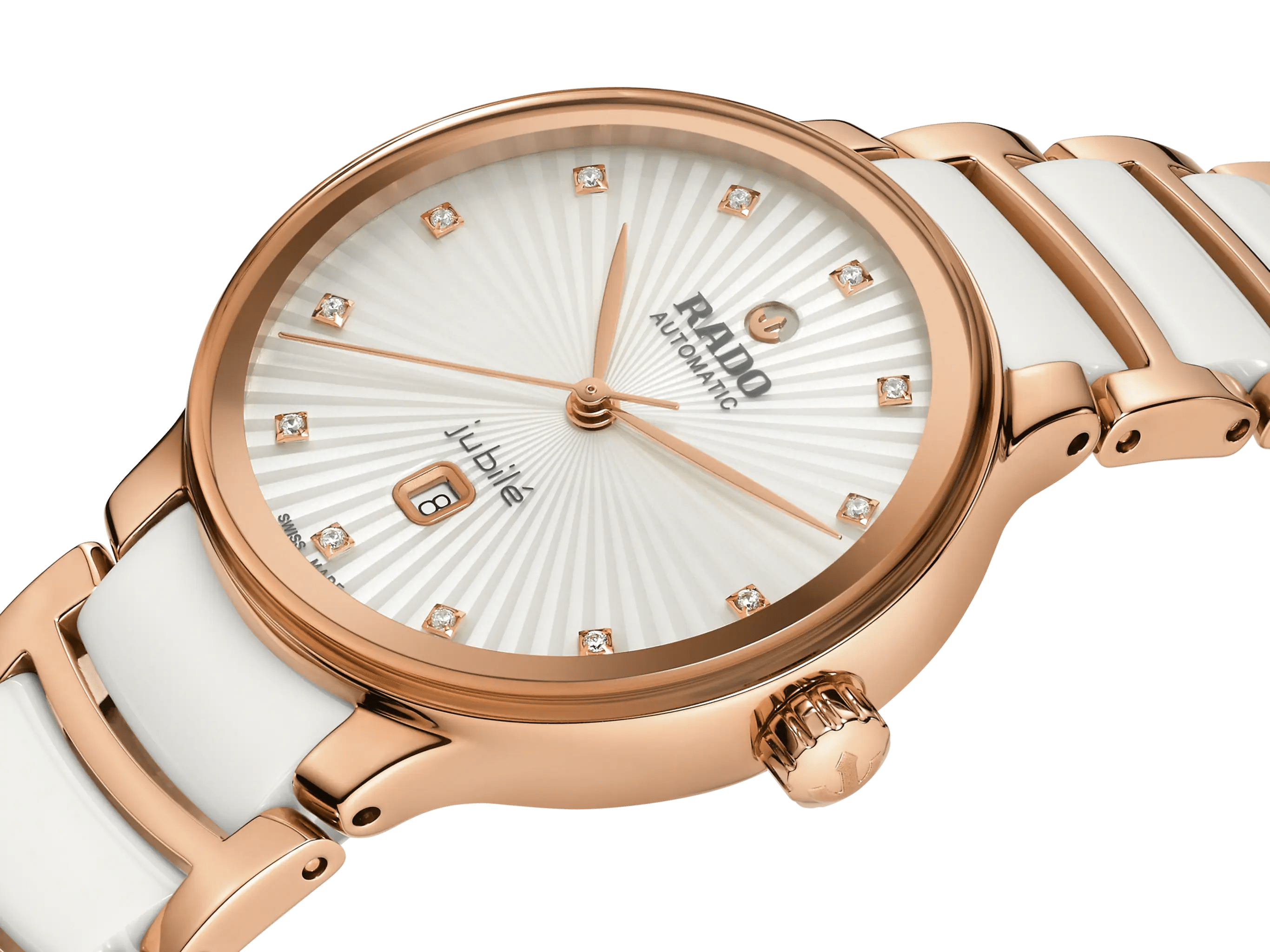 RADO Centrix Automatic Diamonds 30.5mm Rose Gold-White Women's Watch R30019744