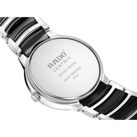 RADO Centrix 39.5mm Silver-Black Ceramic Men's Watch R30021152