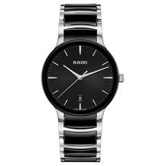 RADO Centrix 39.5mm Silver-Black Ceramic Men's Watch R30021152